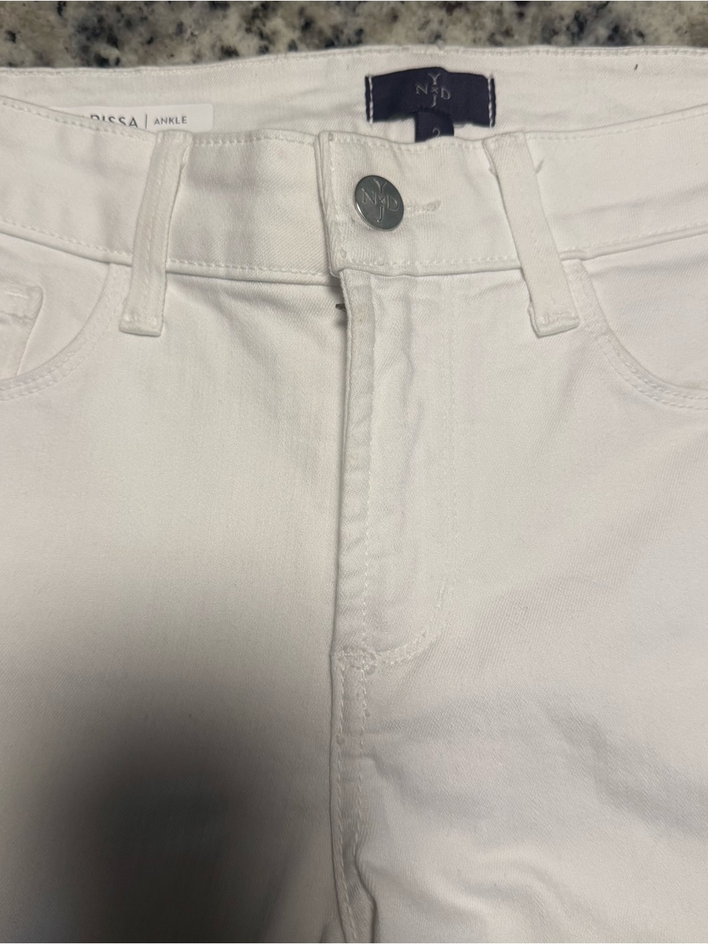 NYDJ Clarissa Optic White Ankle Jeans Size 2 - Picture 2 of 6